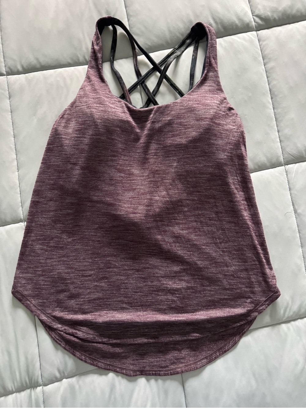 lululemon athletica Heathered Plum Strappy Back Tank